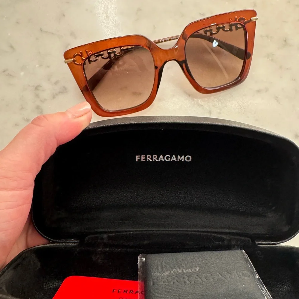 Salvatore Ferragamo Brown Sunglasses